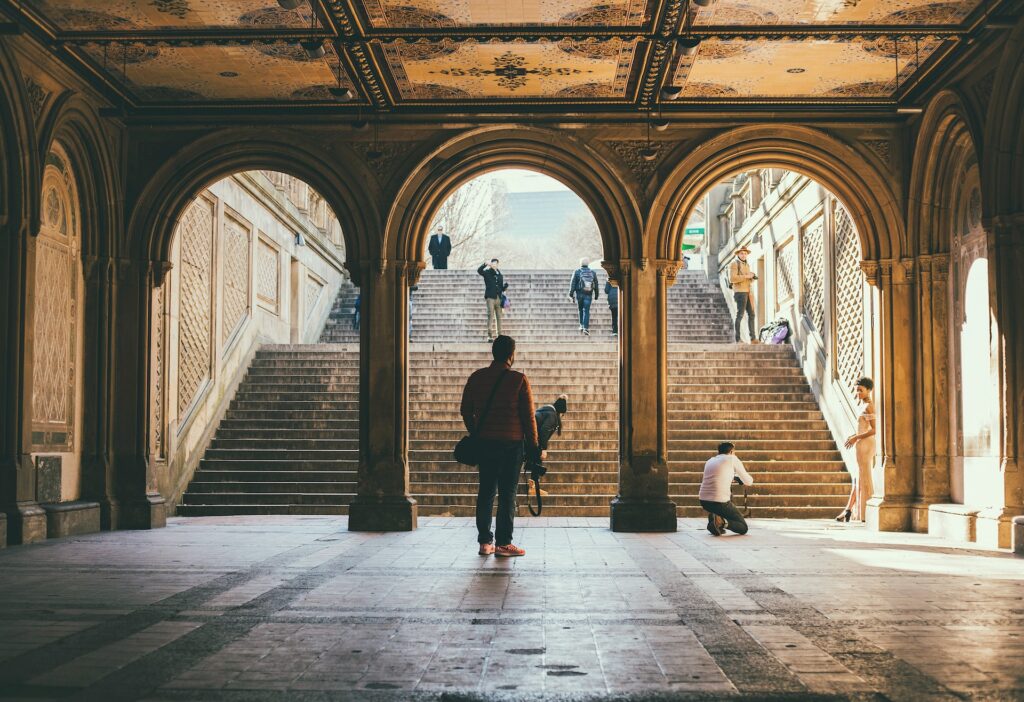 Bethesda Fountain in Central Park is one of New York's historical sites