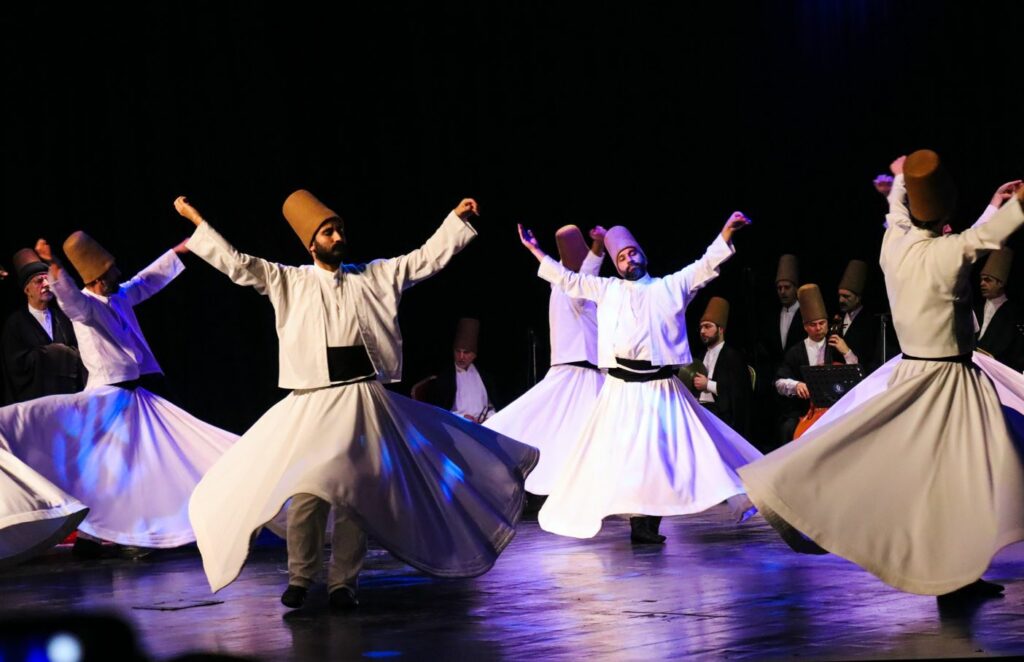 watching the whirling Dervish ceremony is one of many unique things to do in Istanbul, Turkey
