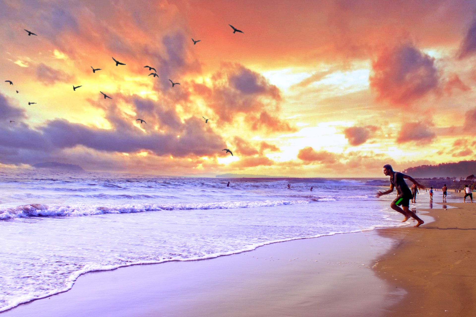 A man on an adventure at one of Providenciales' beaches